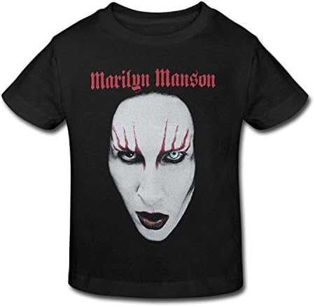anxiety Child T-Shirts Marilyn Manson Red Lips Cotton Tee