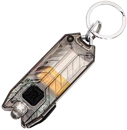 Mini LED Flashlight Keychain, 2 Modes Keyring Light, USB Rechargeable, for Bag Pendent and Decoration
