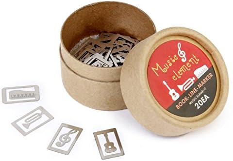 lycia A Box of 20pcs Metal Hollow Bookmarks (Music Element)