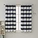 Deconovo Navy Blue Striped Room Darkening Curtains Rod Pocket Nautical Navy and Greyish White Striped Curtains for Kids Room 52W X 63L Navy Blue 2 Panels