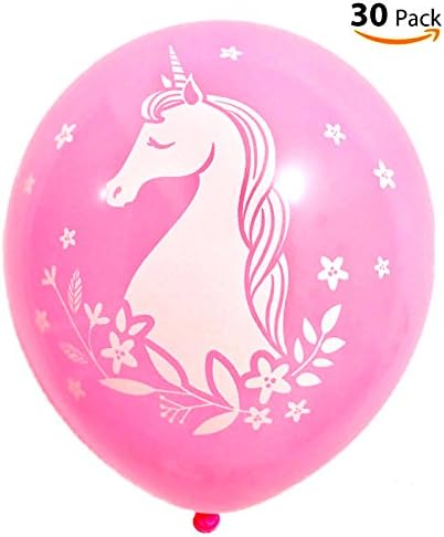 Unicorn Balloons Birthday Decorations Kids Party Supplies 12 Inch 30 Pack Pink