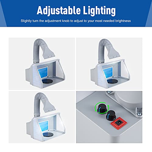 COZ Adjustable Lighted Airbrush Paint Spray Booth, Portable Paint