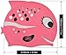 STARTSMART Kids Fun Silicone Swim Cap for Boys and Girls - Sharks & Minnows by Start Smart (Pink)