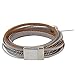 GelConnie Feather Wrap Bracelet Braided Bohemian Leather Bracelet Boho Multilayer Bracelets LPB244-gray
