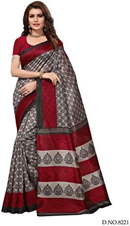 Fabwomen Women's Cotton Silk Saree With Blouse (8221 _Multi Color_ Free Size)