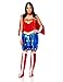Rubies Women's Secret Wishes DC Comics Deluxe Wonder Woman Adult Sized Costumes for Themed Parties and Halloween, Blue/Red, Medium US