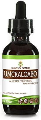 Umckaloabo Alcohol Liquid Extract, Organic Umckaloabo (Pelargonium Sidoides) Dried Root (2 FL OZ)