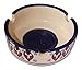 2018 - Hand Painted Round Ashtray - Ceramic Ash Tray with 3 Cigarette Holder Slots By AB Handicrafts