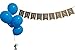 God Bless Burlap Boy Banner - Baptism - First Communion - Christening - Baby Shower - 5 Blue Latex Balloons