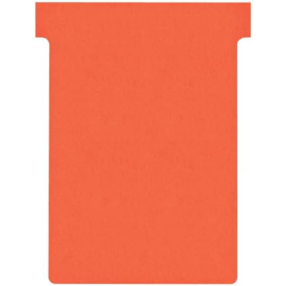 Nobo T-Cards Tab Top 15 mm W92 x Bottom W80 x Full H120 mm Size 3 Red Ref 32938917 [Pack of 100]