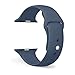 FanTEK Soft Silicone Sport Style Replacement iwatch Strap for Apple Wrist Watch 38mm Models - Small/Medium - Dark Blue