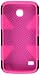 HR Wireless Cell Phone Case for Huawei Union Y538 - Retail Packaging - Black/Hot Pink