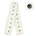 Tirain Women Knitted Flat Button Down Crochet Leg Warmers with Lace Trim FBA(White)