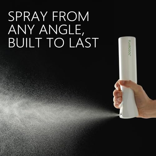 FLAIROSOL A Original Plant Spray Bottle for Outdoor Use, 0.3mm Fine Mist, Continuous Spray Bottles, Patented Technology, 300ml (White with Green Letters)