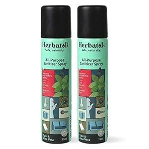 Bombay Shvaing Company HERBATOL PLUS, All Purpose Disinfectant Spray Pocket Sanitizer Spray for Both Surface Skin Pack…