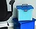 STAPLES 757451 Portable File Box Letter Size Clear w/Blue Lid (110990)