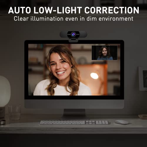 EMEET C960 Webcam with Tripod, 1080p Webcam with Microphone, Adjustable Height Mini Tripod, C960 Web Camera with Privacy Cover, Plug & Play Webcam with Stand for Zoom/Skype/YouTube/FaceTime