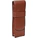 Royce Leather Genuine Leather Double Pen Case Holder (Tan)