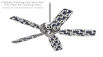 Locknodes 04 Navy Blue Ceiling Fan Skin Kit Fits Most 42 Inch Fans