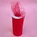 Gifts International Tulle Fabric Spool/Roll 6-Inch X 25 yards (75-Feet), Red (03)