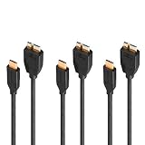 CableCreation [3-Pack] USB-C to Micro USB 3.0 Cable Compatible WD External Hard Drive, Galaxy S5 Note 3, HDD and More (1ft, Black)
