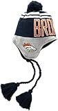 NFL Denver Broncos Wintry Worded Knit Peruvian Hat, One Size, Orange