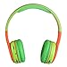 Contixo KB2600 Kid Safe 85db Foldable Wireless Bluetooth Headphone Built-in Microphone, Micro SD Card Music Player, FM Stereo Radio (Green w/Orange) - Best Gift