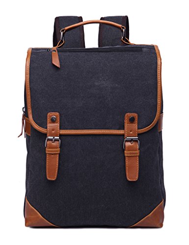 Leaper vintage casual canvas backpack travel rucksack b…