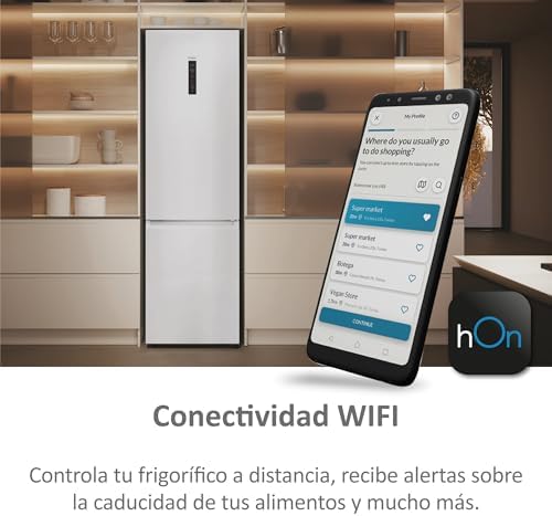 2D 60 Series 5 Pro HDPW5620CNPW - Frigorífico Combi, WIFI, Funções Inteligentes, 406L, My Zone, Gaveta da Zona de Humidade, Total Sem Geada, Largura 59,5cm, Motor Inversor, Luz LED, Branco