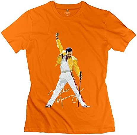 Dvigo Women's Queen Band Freddie Mercury Autograph Sign 100% Cotton Tshirt