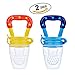 Set of 2 pcs Baby Fresh Food and Fruit Feeder Pacifier Nibbler BPA free, S and M Size, Colors Can be Pointed