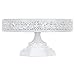 Amalfi Decor 12 Inch Cake Stand, Dessert Cupcake Pastry Candy Display Plate for Wedding Event Birthday Party, Round Metal Pedestal Holder, White