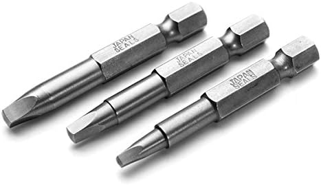 3pcs 50mm 1/4 Inch Magnetic Square Head Screwdriver Bits