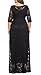 Eternatastic Womens Floral Lace 2/3 Sleeves Maxi Dress Plus Size Evening Party Dress