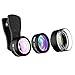 Mpow Upgraded Camera Lens Kit, 180 Degree Supreme Fisheye Lens+0.36X Wide Angle +20X Macro Lens, Clip-On 3 in 1 Smartphone Lens for iPhone X 8plus/8/7/7plus/6s/ Samsung galaxy LG Google Pixel and More