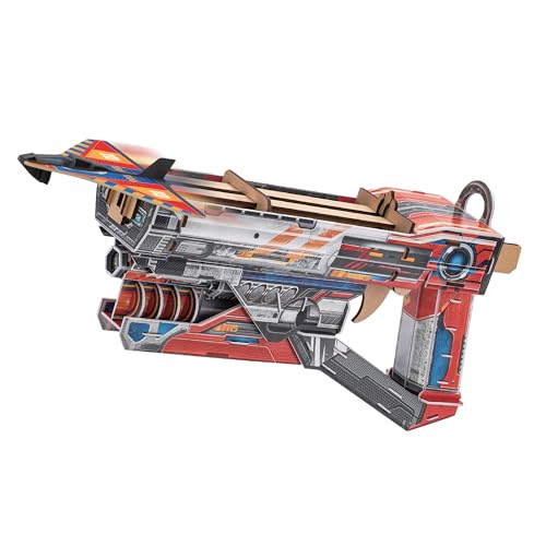 EXPLORA - Flugzeugwerfer-Pistole - 65 Teile - 3D-Modell - Spielstation - 540081 - DIY - Ohne Kleber oder Schere - Konstruktionsspiel - Luftfahrt - National Geographic Lizenz - Ab 8 Jahren