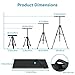 Neewer Aluminum Tripod Projector Stand, Adjustable Laptop Stand, Computer Stand with Plate and Carry Bag, Adjustable Height 18-47.6inches for Projectors/Laptops/Photography/DJ Equipment (Black)thumb 1