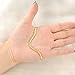 Mytys 2 Tone Palm Cuff Bangle for Women 18K Gold Plated Adjustable Size Hand Bracelets for Women (A1)