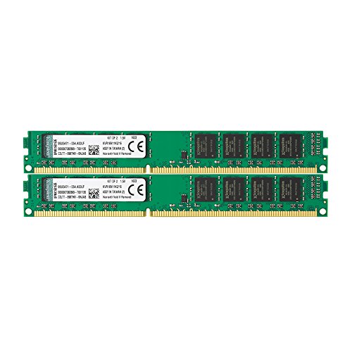 Kingston Technology 16GB Non-ECC CL11 DIMM 1600MHz DDR3 RAM (KVR16N11K2/16) - Kit of 2