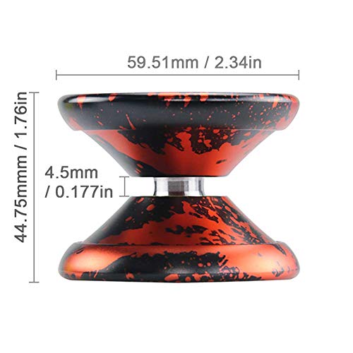 YOSTAR MAGICYOYO K8 Professional Yoyo Unresponsive Yoyo Ball Kids, Big Size Yoyo, Easy to Catch, with 5 Strings, Glove, Bag (Black & Red) - Thumbnail 4