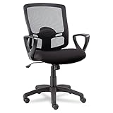 Alera Etros Series Mesh Mid-Back Swivel/Tilt Chair, Black
