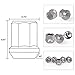LEDKINGDOMUS Lug Nuts 14x1.5, Open End Bulge Acorn Wheel Lug Nuts 0.83