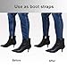 Boncas 4 Pairs Improved Sturdy Adjustable Elastic Boot Straps Pant Clips Stirrups Keeping Your Pants Tucked Round Head