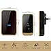 Wireless Doorbell with 2 Receivers-Easy Install, Over 1000-feet Range Feet with 45 Melodies, 4 Volume Levels & LED Flash (Black-gold)