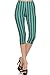Leggings Depot Capri Printed Leggings Batch4 Regular Size 0-12 Teal Houndstooth