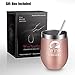 Wine is Coming - Winter is Coming GOT House Stark Inspired Merchandise Gift Idea - Funny Birthday, Mother's Day Gifts for Women, Mom, Wife - LEADO 12oz Insulated Stemless Wine Tumbler Cup