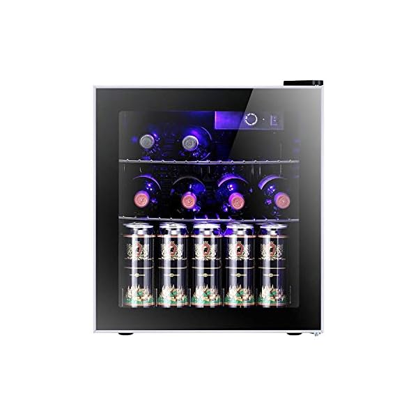 Antarctic-Star-16cuft-Wine-CoolerCabinet-Beverage-Refrigerator-Small-Mini-Red-White-Wine-Cellar-Beer-Soda-Clear-Front-Glass-Door-Counter-Top-Bar-Fridge-Quiet-Operation-Compressor-Adjust-Temperature-Fr