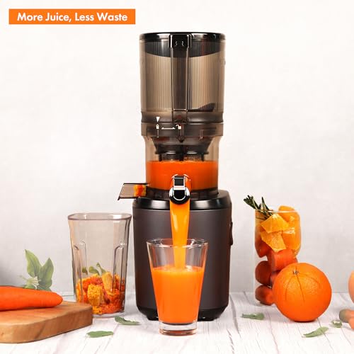 Kuvings AUTO6 Slow Juicer | Fruit and Vegetable Extractor | Electric Citrus Juicer | 1.7L | Easy Cleaning | BPA Free | 200W (KHS-660SE)_Gunmetal Grey