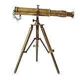 Vintage Table Decorative Brass Telescope Tripod