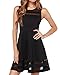 Face N Face Women's Mesh Slim Sleeveless Short Mini Flare Dress